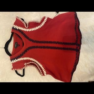 Crochet flutter sleeve tank New